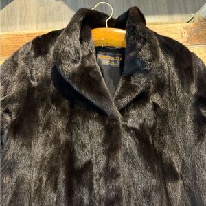Luxurious Black Mink Fur Coat